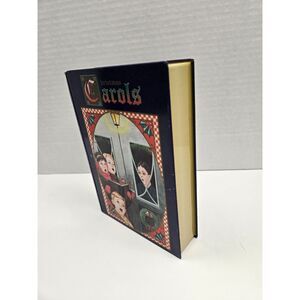 Vintage Christmas Carols Book Shaped Tin Storage Box Kringle Publishing